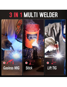 Máquina de Soldadura MIG 140A ACEWELDER 3 en 1 Portátil 2