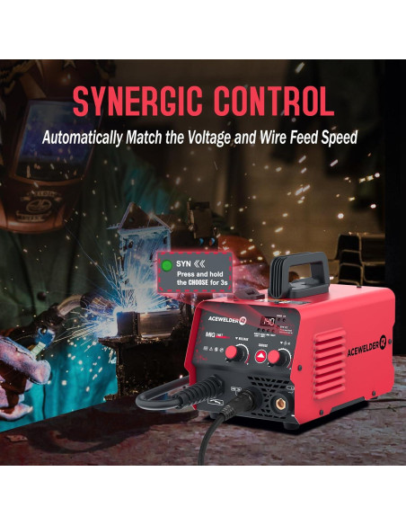 Máquina de Soldadura MIG 140A ACEWELDER 3 en 1 Portátil