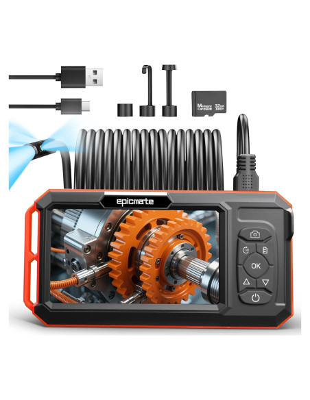 Borescopio Epicmate Triple Lente 1920P Pantalla 5" 15m IP67