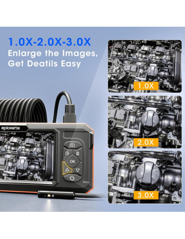 Borescopio Epicmate Triple Lente 1920P Pantalla 5" 15m IP67