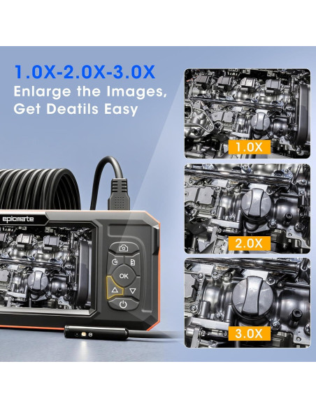 Borescopio Epicmate Triple Lente 1920P Pantalla 5" 15m IP67