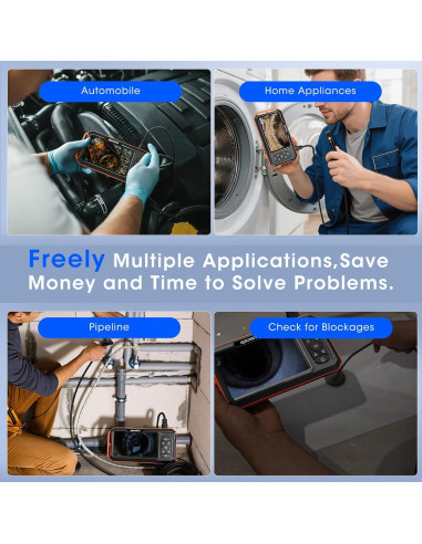 Borescopio Epicmate Triple Lente 1920P Pantalla 5" 15m IP67