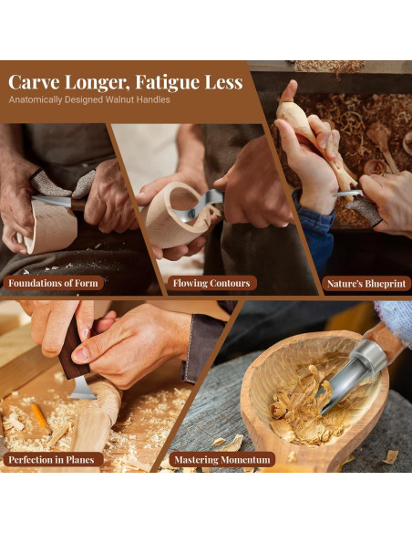 Kit de Tallado en Madera COZYGIFT 31 Piezas con Cuchillos y Gubias