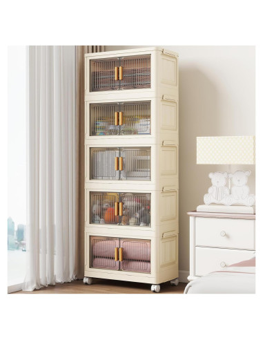 Bins de Almacenamiento Apilables Fejrpkn 58QT con Ruedas