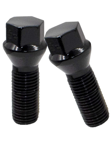Tuercas de Rueda M12 x 1.5 20 Pcs Acorn Negro 17mm Hex