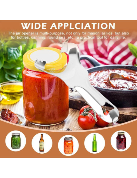 2 Abrebotellas de Tarro de Conserva Kazheon Acero Inoxidable