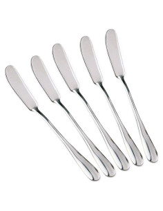 Juego de 5 cuchillos de mantequilla Colorsheng 16 cm acero inoxidable