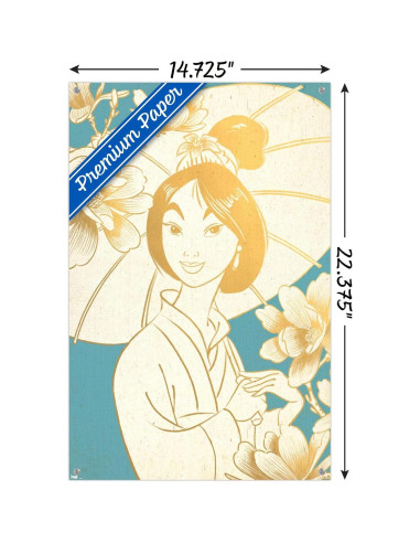 Póster de pared Disney Mulan Trends 56.8x37.4 cm con chinchetas
