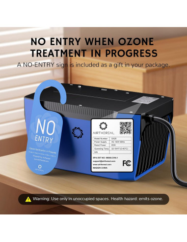 Generador de Ozono Airthereal DA25, 60,000mg/h, Portátil, Azul