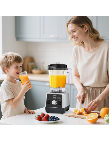Licuadora Aeitto 1800W 68Oz (2L) Negra con 10 Programas