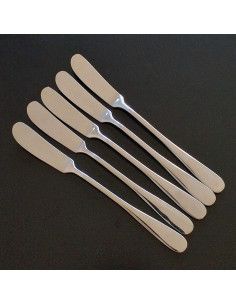 Juego de 5 cuchillos de mantequilla Colorsheng 16 cm acero inoxidable 2