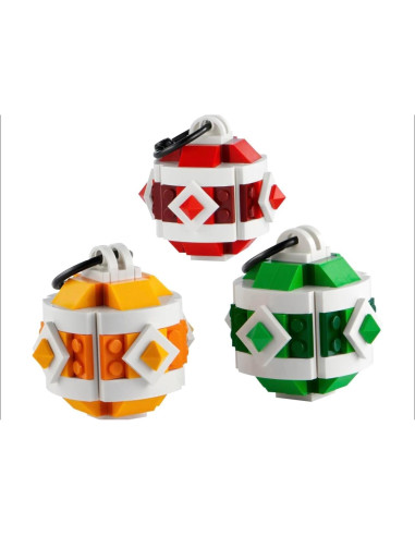 Conjunto de Decoraciones Navideñas LEGO 40604 - 3 Adornos