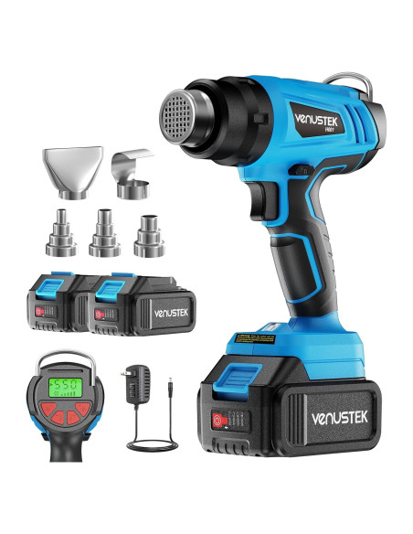 Pistola de Calor Inalámbrica VENUSTEK 20V 2 Baterías 4.0Ah