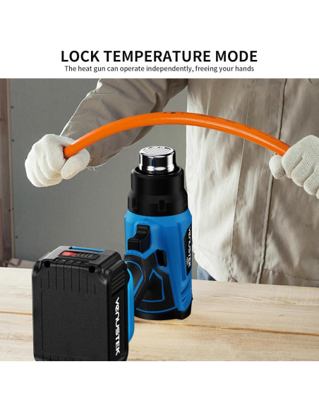 Pistola de Calor Inalámbrica VENUSTEK 20V 2 Baterías 4.0Ah