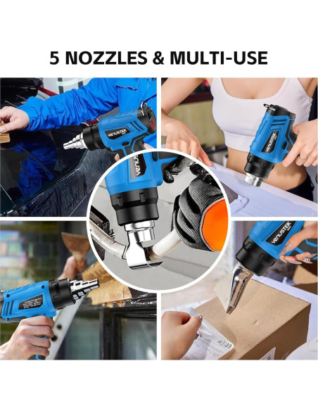 Pistola de Calor Inalámbrica VENUSTEK 20V 2 Baterías 4.0Ah