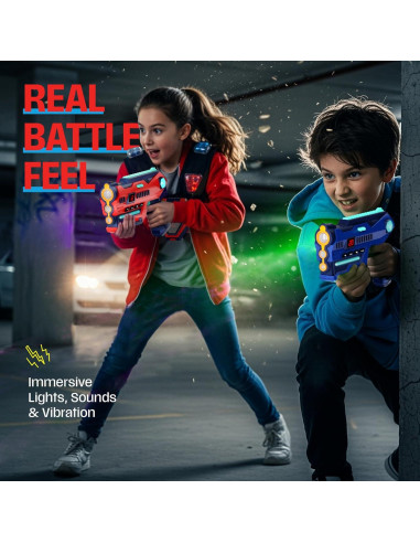 Conjunto Halo Sport Laser Tag 2 Blasters y Chalecos 0.79kg