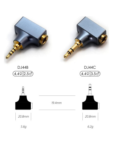 Adaptador de Audio Balanceado DD DJ44B 4.4mm a 2.5mm