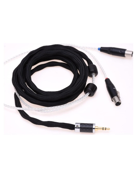 Cable Plateado 2.5M GAGACOCC para Auriculares Audeze y ZMF