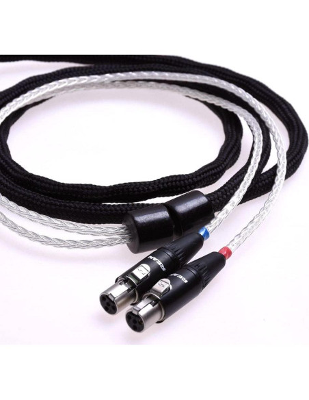 Cable Plateado 2.5M GAGACOCC para Auriculares Audeze y ZMF