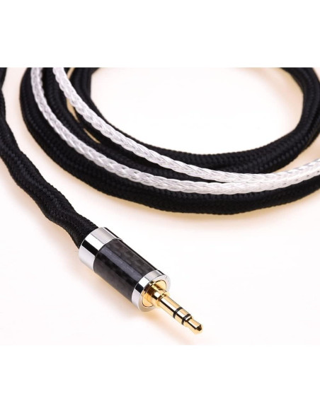 Cable Plateado 2.5M GAGACOCC para Auriculares Audeze y ZMF