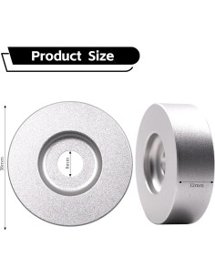 Adaptador de disco 45 RPM MayRecords Aluminio Plata 7" 2