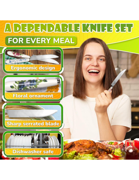 Juego de cuchillos para mantequilla The Little Green Change 6 piezas