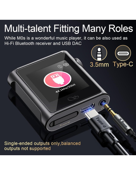 Reproductor MP3 Shanling M0s Bluetooth Hi-Fi 10h Titanio