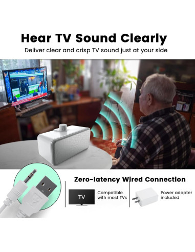 Altavoces Con Cable ANSTEN para TV 5M, Sonido Claro y Fácil Uso