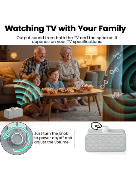 Altavoces Con Cable ANSTEN para TV 5M, Sonido Claro y Fácil Uso