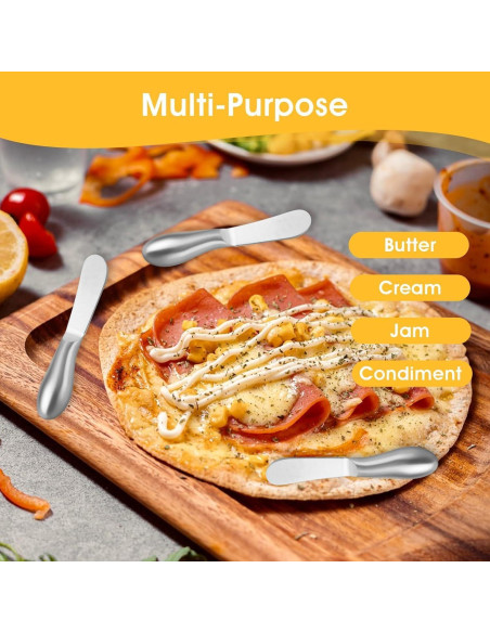 Juego de 4 cuchillos de acero inoxidable Linwnil para untar