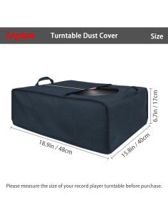 Cubierta de Polvo para Tocadiscos Kingshion 48x40x17cm Azul 2