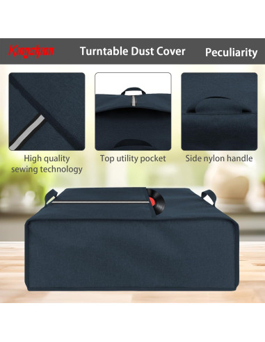 Cubierta de Polvo para Tocadiscos Kingshion 48x40x17cm Azul