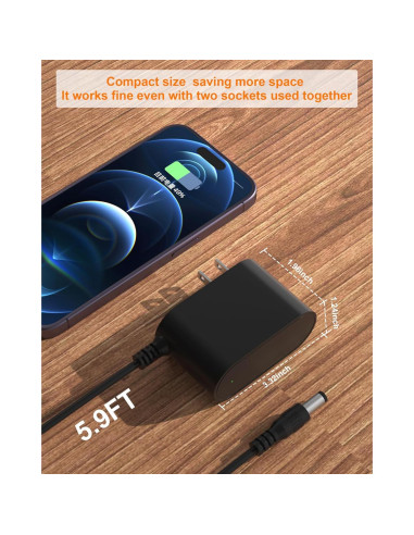 Cargador VHBW 9V para Reproductor Crosley CR8005A CR8005C