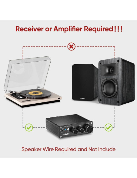 Altavoces Pasivos Saiyin DS6700M, Woofer 8.89 cm, Graves 60Hz