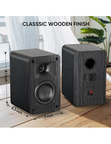 Altavoces Pasivos Saiyin DS6700M, Woofer 8.89 cm, Graves 60Hz