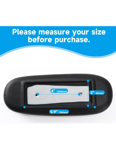 Reposabrazos de Silla de Oficina WPJFMXZ - Juego de 2 Negro