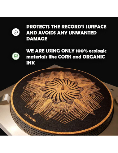 Alfombrilla de Corcho TazStudio para Tocadiscos 30.48 cm - Diseño Geométrico