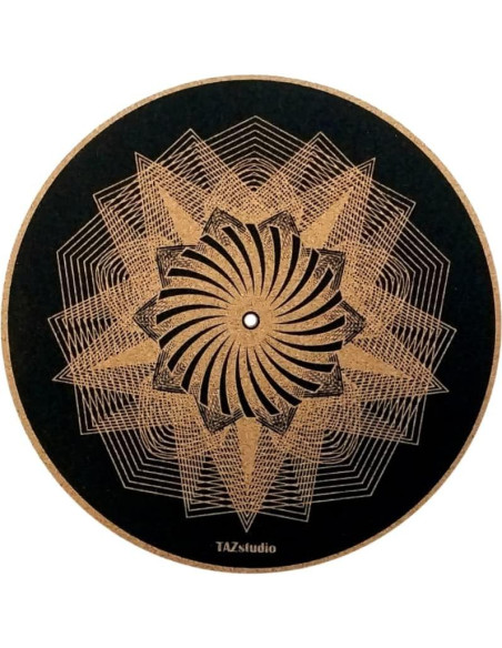 Alfombrilla de Corcho TazStudio para Tocadiscos 30.48 cm - Diseño Geométrico