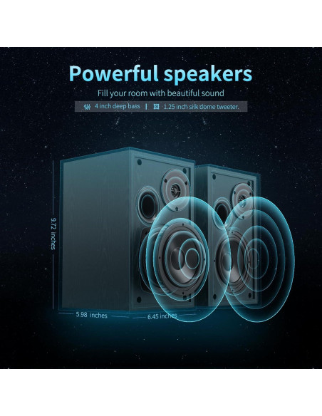 Altavoces de Estantería Bluetooth BESTISAN SR02 4" 50W