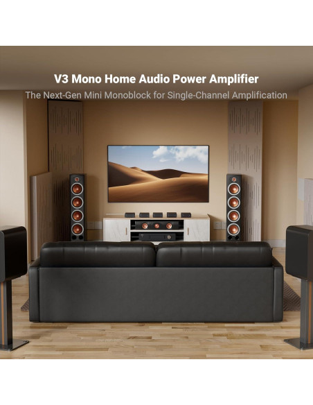 Amplificador Mono V3 Fosi Audio 240W + Fuente 48V 10A