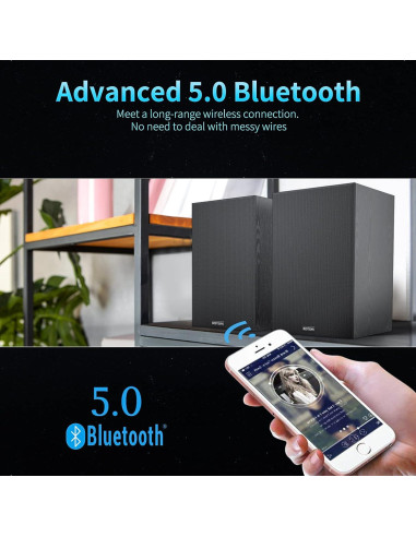 Altavoces de Estantería Bluetooth BESTISAN SR02 4" 50W