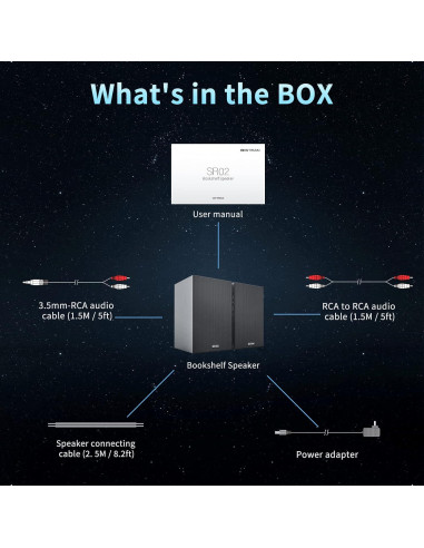 Altavoces de Estantería Bluetooth BESTISAN SR02 4" 50W