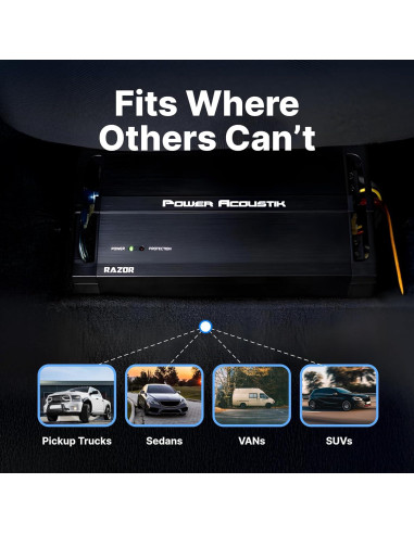 Amplificador Power Acoustik RZ4-2000D 2000W Clase D 4 Canales