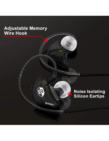 Auriculares In-Ear BASN Bsinger PRO Doble Controlador Negro