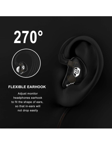 Auriculares In-Ear BASN Bsinger PRO Doble Controlador Negro