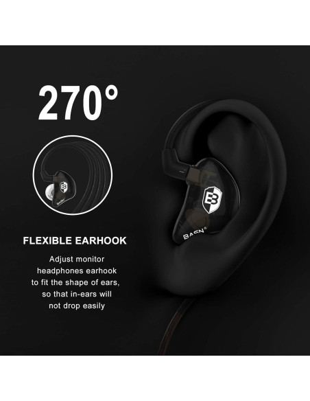 Auriculares In-Ear BASN Bsinger PRO Doble Controlador Negro