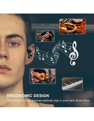 Auriculares In-Ear BASN Bsinger PRO Doble Controlador Negro