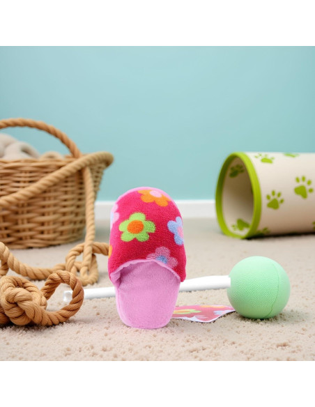 Juguete de Masticar Zhuluck Zapatilla Rosa para Perros y Gatos