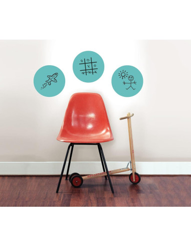 Puntos de Borrado en Seco WallPops Calypso 33 cm Azul