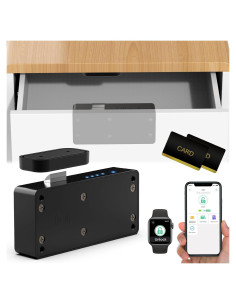 Cerradura Inteligente Dhiedas F3BC Negra RFID para Gabinete